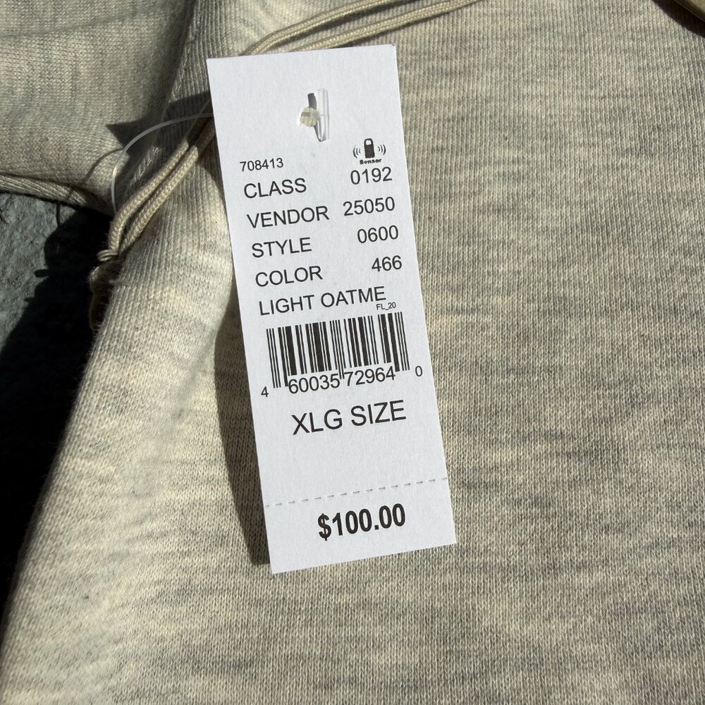 Fear of God Essentials Hoodie Grey Light Oatmeal Size Large - Picture 9 of 16
